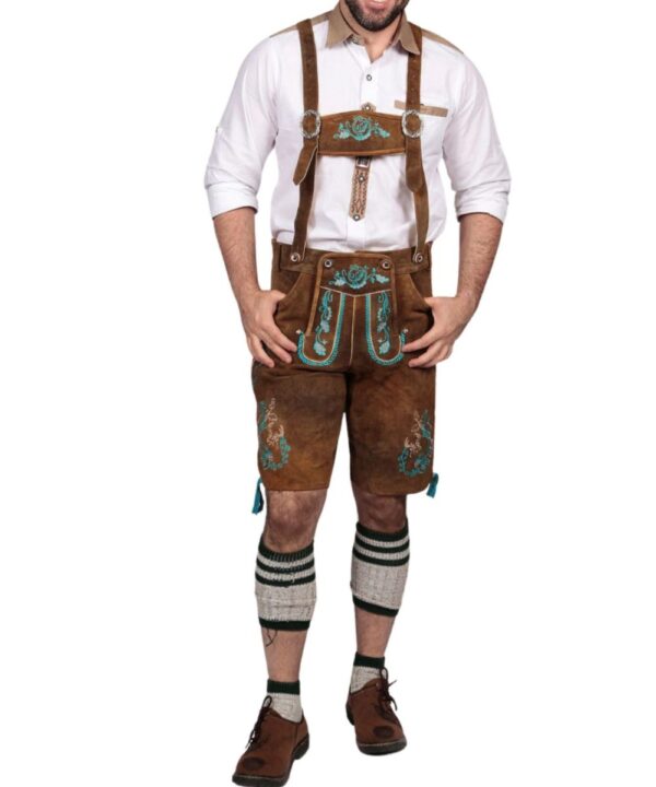 Traditional Bavarian Lederhosen Brown