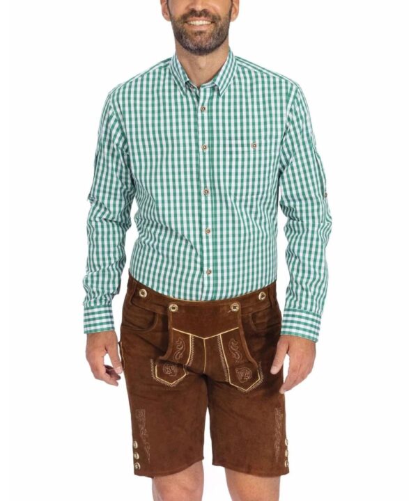 Men's Checkered Green Shirt