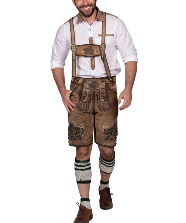 Pankraz Brown Bavarian Lederhosen