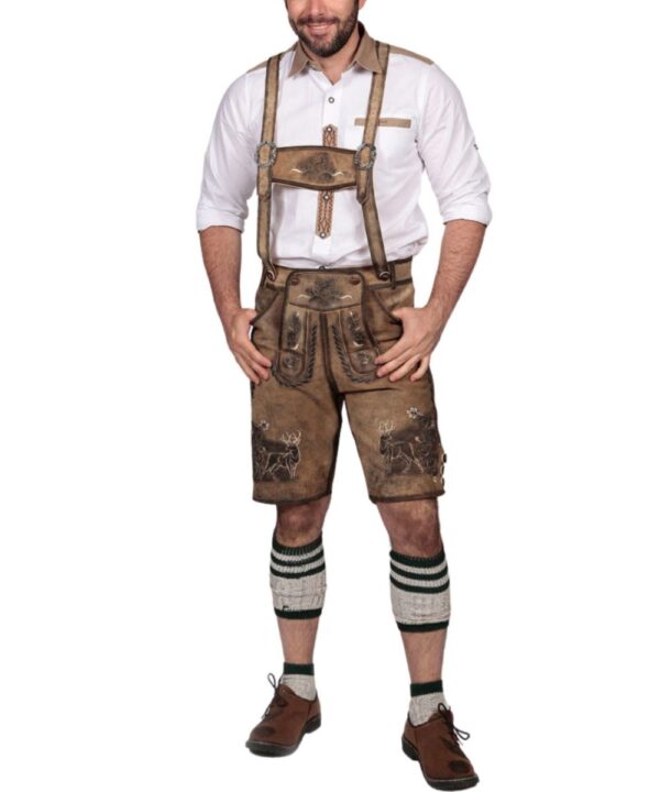 Pankraz Brown Bavarian Lederhosen