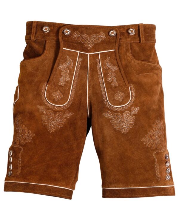 Hazelnut Brown Oktoberfest Leather Shorts