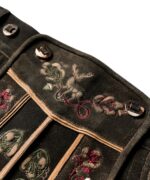 Men’s Bavarian Lederhosen Shorts Faded Black