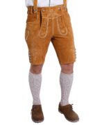 Traditional Bavarian Tan Leather Shorts