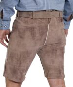 Traditional Beige Lederhosen with Blue Detail