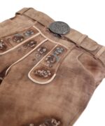Traditional Beige Lederhosen with Blue Detail
