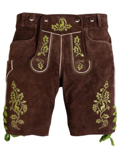 Traditional German Lederhosen with Genuine Leather