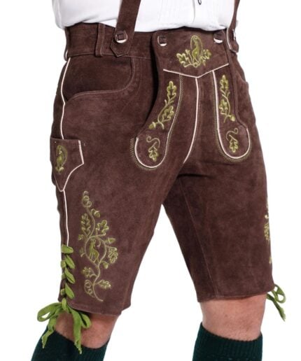 Traditional German Lederhosen with Genuine Leather