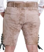 Classic Bone White Leather Lederhosen Shorts